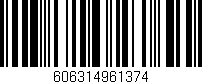 Código de barras (EAN, GTIN, SKU, ISBN): '606314961374'