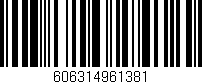 Código de barras (EAN, GTIN, SKU, ISBN): '606314961381'