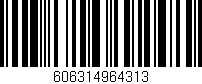 Código de barras (EAN, GTIN, SKU, ISBN): '606314964313'