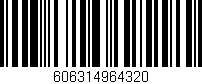 Código de barras (EAN, GTIN, SKU, ISBN): '606314964320'