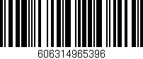 Código de barras (EAN, GTIN, SKU, ISBN): '606314965396'