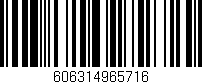 Código de barras (EAN, GTIN, SKU, ISBN): '606314965716'
