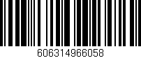 Código de barras (EAN, GTIN, SKU, ISBN): '606314966058'