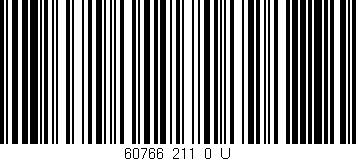 Código de barras (EAN, GTIN, SKU, ISBN): '60766_211_0_U'