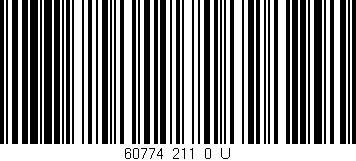 Código de barras (EAN, GTIN, SKU, ISBN): '60774_211_0_U'