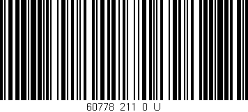 Código de barras (EAN, GTIN, SKU, ISBN): '60778_211_0_U'