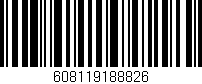 Código de barras (EAN, GTIN, SKU, ISBN): '608119188826'