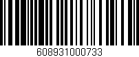 Código de barras (EAN, GTIN, SKU, ISBN): '608931000733'