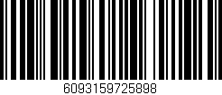 Código de barras (EAN, GTIN, SKU, ISBN): '6093159725898'