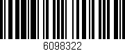 Código de barras (EAN, GTIN, SKU, ISBN): '6098322'