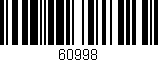 Código de barras (EAN, GTIN, SKU, ISBN): '60998'