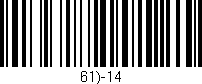 Código de barras (EAN, GTIN, SKU, ISBN): '61)-14'