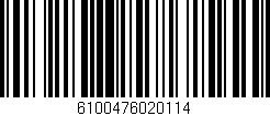 Código de barras (EAN, GTIN, SKU, ISBN): '6100476020114'