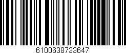 Código de barras (EAN, GTIN, SKU, ISBN): '6100638733647'
