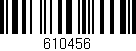 Código de barras (EAN, GTIN, SKU, ISBN): '610456'