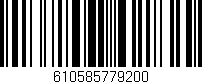 Código de barras (EAN, GTIN, SKU, ISBN): '610585779200'