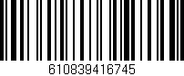 Código de barras (EAN, GTIN, SKU, ISBN): '610839416745'