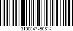 Código de barras (EAN, GTIN, SKU, ISBN): '6108847450614'