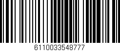 Código de barras (EAN, GTIN, SKU, ISBN): '6110033548777'