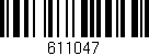 Código de barras (EAN, GTIN, SKU, ISBN): '611047'