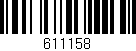 Código de barras (EAN, GTIN, SKU, ISBN): '611158'