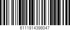 Código de barras (EAN, GTIN, SKU, ISBN): '6111914398047'