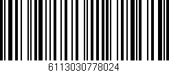 Código de barras (EAN, GTIN, SKU, ISBN): '6113030778024'
