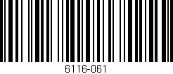 Código de barras (EAN, GTIN, SKU, ISBN): '6116-061'