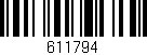 Código de barras (EAN, GTIN, SKU, ISBN): '611794'