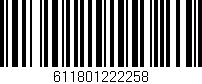 Código de barras (EAN, GTIN, SKU, ISBN): '611801222258'