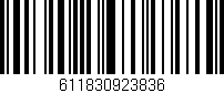 Código de barras (EAN, GTIN, SKU, ISBN): '611830923836'