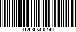 Código de barras (EAN, GTIN, SKU, ISBN): '6120605400143'