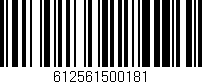Código de barras (EAN, GTIN, SKU, ISBN): '612561500181'