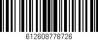 Código de barras (EAN, GTIN, SKU, ISBN): '612608778726'
