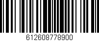 Código de barras (EAN, GTIN, SKU, ISBN): '612608778900'