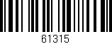 Código de barras (EAN, GTIN, SKU, ISBN): '61315'