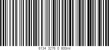 Código de barras (EAN, GTIN, SKU, ISBN): '6134_3276_0_800ml'