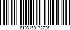 Código de barras (EAN, GTIN, SKU, ISBN): '6136159172726'