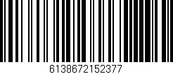 Código de barras (EAN, GTIN, SKU, ISBN): '6138672152377'