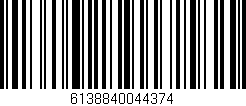 Código de barras (EAN, GTIN, SKU, ISBN): '6138840044374'