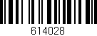 Código de barras (EAN, GTIN, SKU, ISBN): '614028'