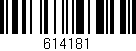 Código de barras (EAN, GTIN, SKU, ISBN): '614181'