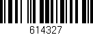 Código de barras (EAN, GTIN, SKU, ISBN): '614327'