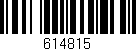 Código de barras (EAN, GTIN, SKU, ISBN): '614815'
