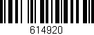 Código de barras (EAN, GTIN, SKU, ISBN): '614920'