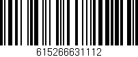 Código de barras (EAN, GTIN, SKU, ISBN): '615266631112'