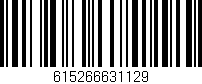 Código de barras (EAN, GTIN, SKU, ISBN): '615266631129'