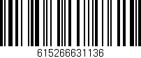 Código de barras (EAN, GTIN, SKU, ISBN): '615266631136'
