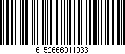 Código de barras (EAN, GTIN, SKU, ISBN): '6152666311366'