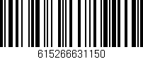 Código de barras (EAN, GTIN, SKU, ISBN): '615266631150'